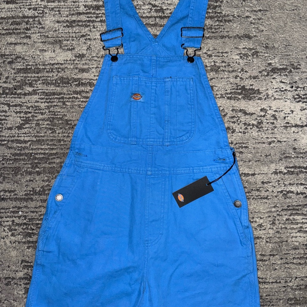 NWT DICKIES VIBRANT BLUE OVERALL SHORTS